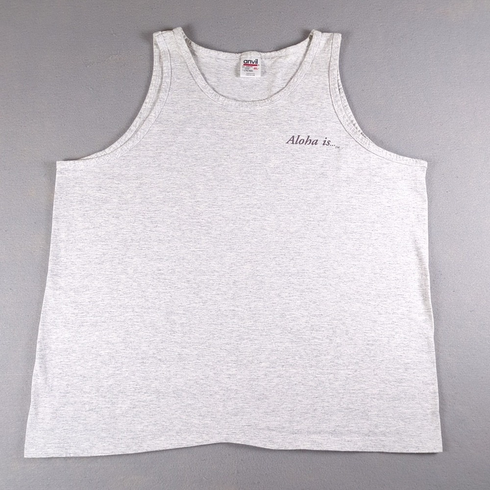 Vintage Golf Tank Top Mens Extra Large Gray Aloha Single Stitch Made in USA
